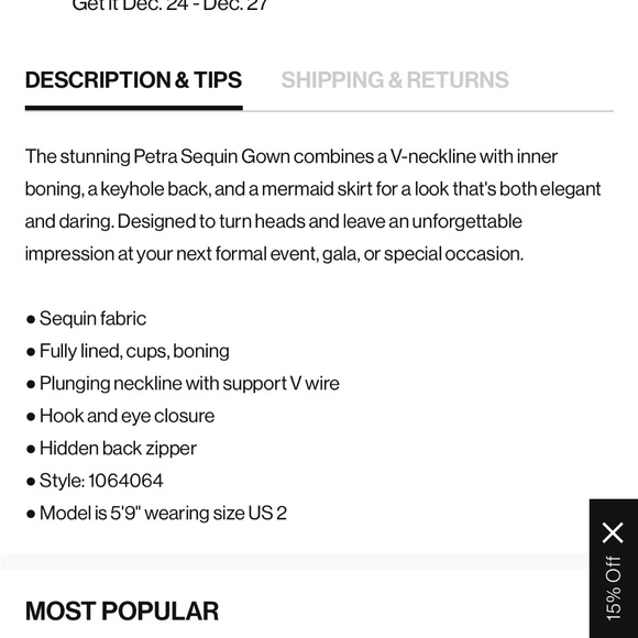 Azazie “Petra” dress in dark red sequins - Picture 13 of 15